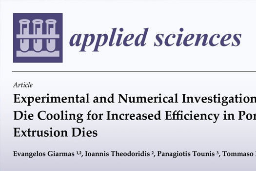 Almax Mori | FEA | Experimental and Numerical Investigation of Liquid Nitrogen Die Cooling for Increased Efficiency in Porthole Aluminum Extrusion Dies | MDPI : Applied Science